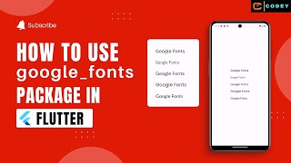 How to use Google fonts in flutter  googlefonts package [upl. by Shipley]