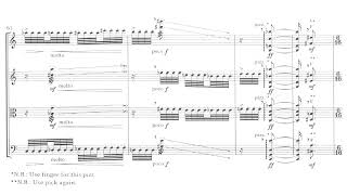 Chou Wenchung周文中 String Quartet No1 quotCloudsquot ScoreVideo [upl. by Acinorej]