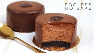 Oreo Chocolate Mousse Cake  NoBake Chocolate Mousse Cake Recipe [upl. by Lanni648]