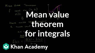 Mean value theorem for integrals  AP Calculus AB  Khan Academy [upl. by Assirat]