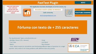 FastTest PlugIn  FÓRMULAS con 255 caracteres en Excel [upl. by Wrand]