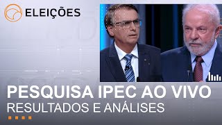 🔴 Ipec Lula tem 55 contra 45 de Bolsonaro em votos válidos veja resultados ao vivo e análises [upl. by Anayd]