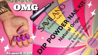 Testing a HUGE Saviland Dip Nail Kit  EFILE included Beginner Friendly Dip Nail Tutorial [upl. by Caril]