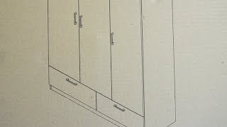 Wardrobe assembly JYSK EJERSTED 144x200 cm Brushed Oak [upl. by Madeleine]