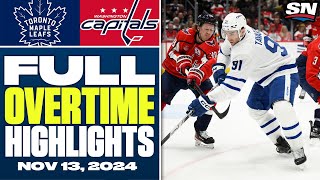 Toronto Maple Leafs at Washington Capitals  FULL Overtime Highlights  November 13 2024 [upl. by Gonick382]