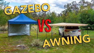 Choose the RIGHT Camping Shelter gazebo vs awning [upl. by Neirbo]