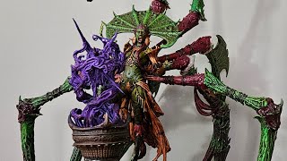 painting Azalydh Vesperys Voidblood Harbinger spider queen from archvillain games [upl. by Noval945]