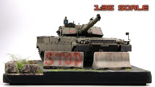 ITALIAN C1 ARIETE MBT 135 Scale model  ITALIAN C1 ARIETE MBT Масштабная модель 135 [upl. by Nnednarb]