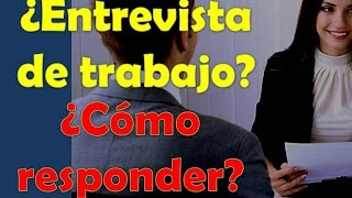 5 preguntas comunes en una entrevista de trabajo  ¿Cómo responder [upl. by Atteuqal288]