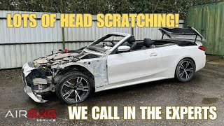 REPAIRING A CRASH DAMAGED WRECKED BMW 4 G SERIES CONVERTIBLE PT2 [upl. by Auqkinahs]