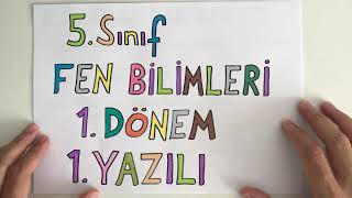 5 Sınıf Fen Bilimleri 1 Dönem 1 Yazılı Kısa kısa bak geç [upl. by Helprin]