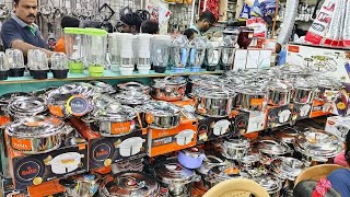 Tnagar Ranganathan Street Kitchen Stainless Steel Utensils Oil Conditioners  Casseroles Juicers [upl. by Sofia]