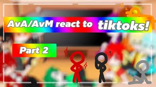 avaavm react to tiktoks part 2 Gacha alan becker [upl. by Sterner]