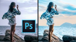 How to Replace a Sky Very Quickly in Photoshop [upl. by Stuckey]