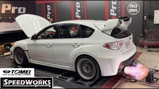 Subaru Impreza WRX STi Tomei Expreme Ti  Pops n Bangs Dyno Run by Speedworks [upl. by Llenrap]