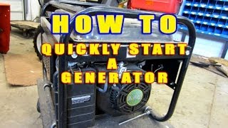 HOWTO Quickly Start A Generator That Wont Start [upl. by Nafets]