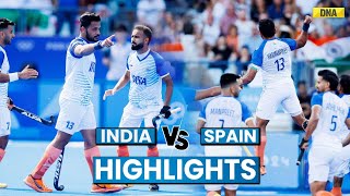 India Vs Spain Hockey Highlights IND Beat SPN Create History After 52 Years  Paris Olympics 2024 [upl. by Cassandry734]