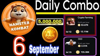 Unlock 5 Million Coins in Hamster Kombat  Find the Daily Combo 6th September 2024 [upl. by Suhsoj]