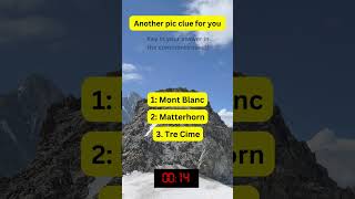 ALPINE CHALLENGE Can you name this mountain in 20 seconds alps [upl. by Ybbil]