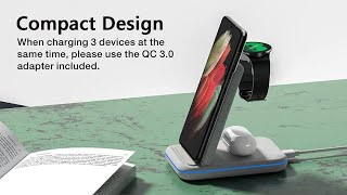 Compact 3 in one wireless dock station [upl. by Fayth]