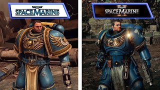 Warhammer 40000 Space Marine vs Space Marine 2  Graphics Evolution  Analista de Bits [upl. by Oizirbaf]