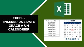 Excel  Ajouter rapidement un Calendrier pour saisir des dates [upl. by Malva]