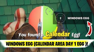 Fortnite Egg Hunt 2 WINDOWS EGG Calendar Eggs DAY 1  WINDOWS EGG Location Fortnite  Egg Hunt [upl. by Lipsey]