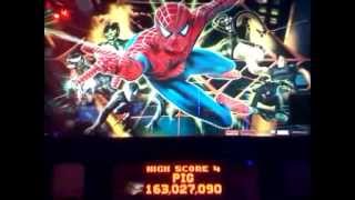 Current High Score on SpiderMan Pinball  Tinseltown Movie Theater in Jacksonville FL [upl. by Zednanreh]