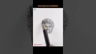 sonunigam thumbprintart pencilportraits shortsvideo drawing shorts youtubeshorts art viral [upl. by Schriever]