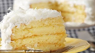 Coconut Cake Recipe Demonstration  Joyofbakingcom [upl. by Atela]