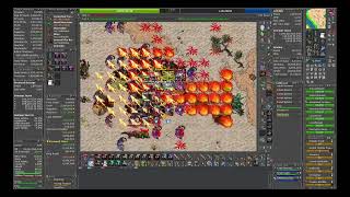 TIBIA  10KKRAW  100 EXP  ISSAVI WEST  4X HUNTING TEAM [upl. by Sharron]