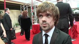 Peter Dinklage  HFPA Red Carpet Interview Golden Globes 2012 [upl. by Nnylarac600]