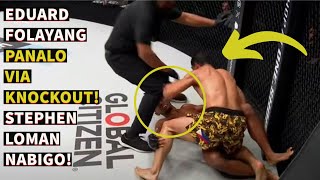 EDUARD FOLAYANG NAKABALIK SA PANALO VIA KNOCKOUT  STEPHEN LOMAN NABIGO [upl. by Adnohsak]