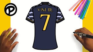 COMO DESENHAR A CAMISA 2 DO VINI JR REAL MADRID [upl. by Brnaby]