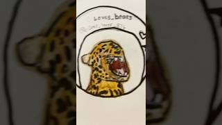 Drawing Bearlover876 profile foryoupageシ song again drawing leopard jaguar [upl. by Uuge]