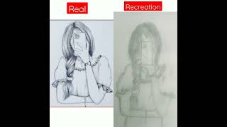 Recreation of farjana drawing academy ❤️ art viral trending viralvideo shorts youtubeshorts [upl. by Nylsej]