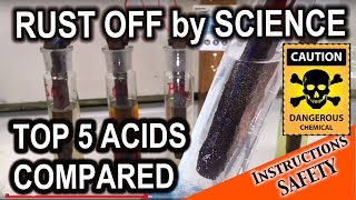 True rust removal by a chemist  acids compared [upl. by Hali]