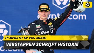 F1update Hoe Verstappen Leclerc van het lijf kon houden in Miami [upl. by Eelhsa612]