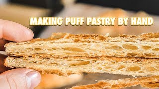 How To Make Perfect Puff Pastry Dough By Hand [upl. by Mettah]