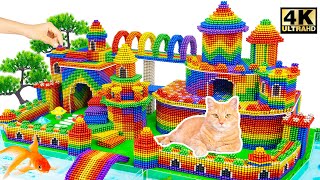 DIY  Build Mega Luxury Castle And Moat Around For Cat From Magnetic Balls  Magnet World Satisfying [upl. by Sibyls]