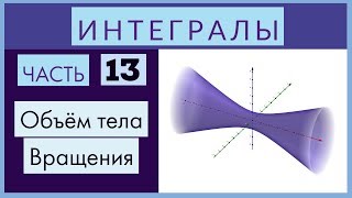 Интегралы №13 Объем тела вращения [upl. by Haliled]