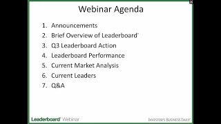 IBD Leaderboard Webinar  100814 [upl. by Adnilak]