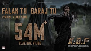 Falak Tu Garaj Tu Lyrical Hindi  KGF Chapter 2  Rocking Star Yash  Prashanth Neel  Ravi Basrur [upl. by Absalom]