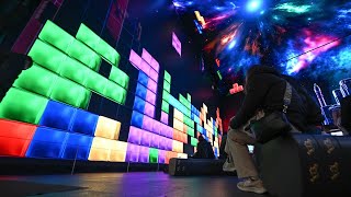 London hosts giant interactive Tetris game for its 40th anniversary [upl. by Rudyard]