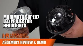 Morimoto Super7 LED 7quot Round Projector Headlight Review for Jeep Wrangler  Headlight Revolution [upl. by Nibur]