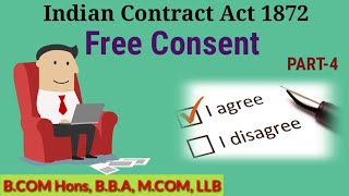 Free Consent  Meaning And Definition of Free Consent with Trick  for BCOM BBA PART4 [upl. by O'Kelly589]