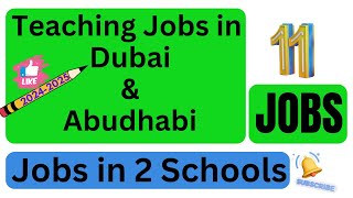 Teaching jobs in dubai 2024  Jobs in 2 Schools  11 Vacancies [upl. by Marlea536]