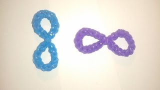 ♥ Tutorial número 8 e infinito hecho con gomitas sin telar ♥ [upl. by Nirual]