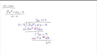 Dividing Polynomials by Polynomials Long Division [upl. by Ronna]