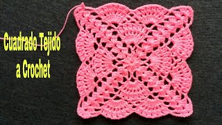 CUADROS TEJIDOS A CROCHET PASO A PASO EN ESPAÑOL PARA COLCHAS COJINES Y PONCHOS  CUADRO MANDALA [upl. by Oiril294]